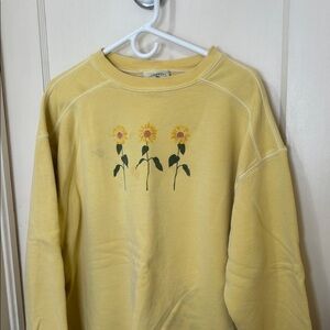 Vintage authentic pigment sunflower sweatshirt